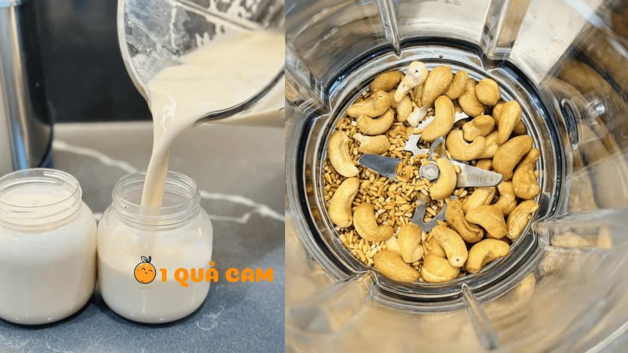Sữa gạo rang hạt điều