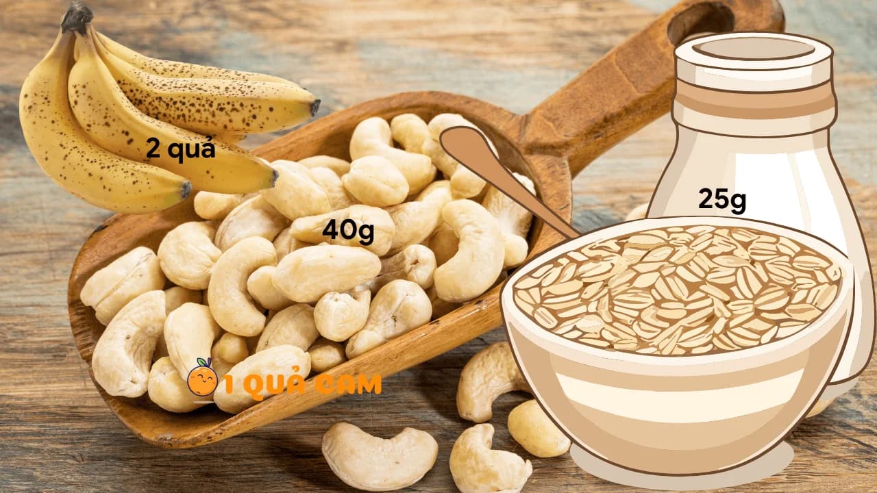Sữa hạt điều yến mạch chuối