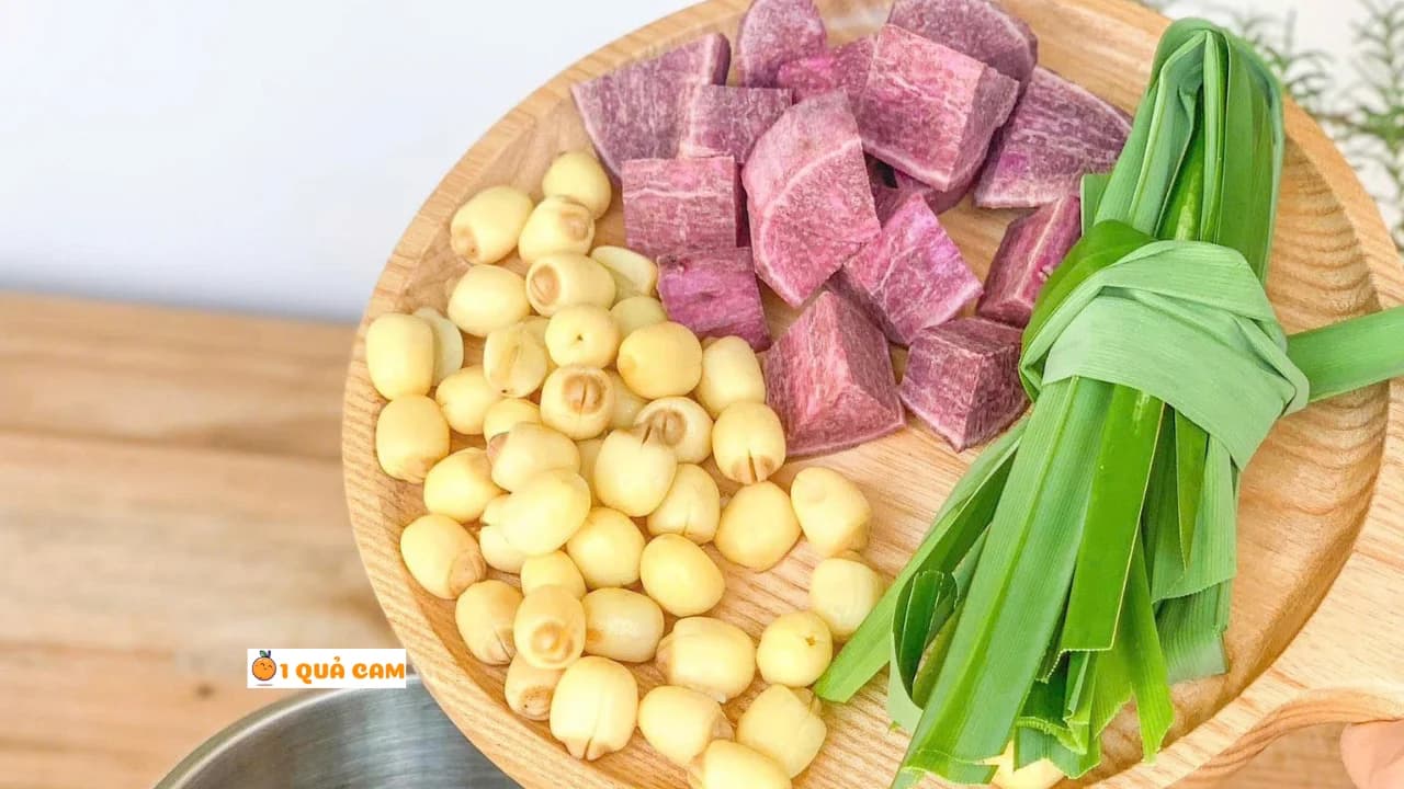 Sữa hạt sen khoai lang tím