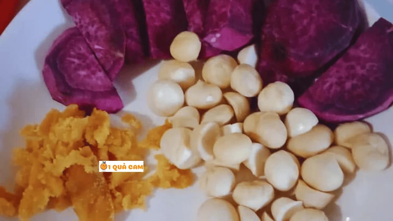 Sữa macca khoai lang tím
