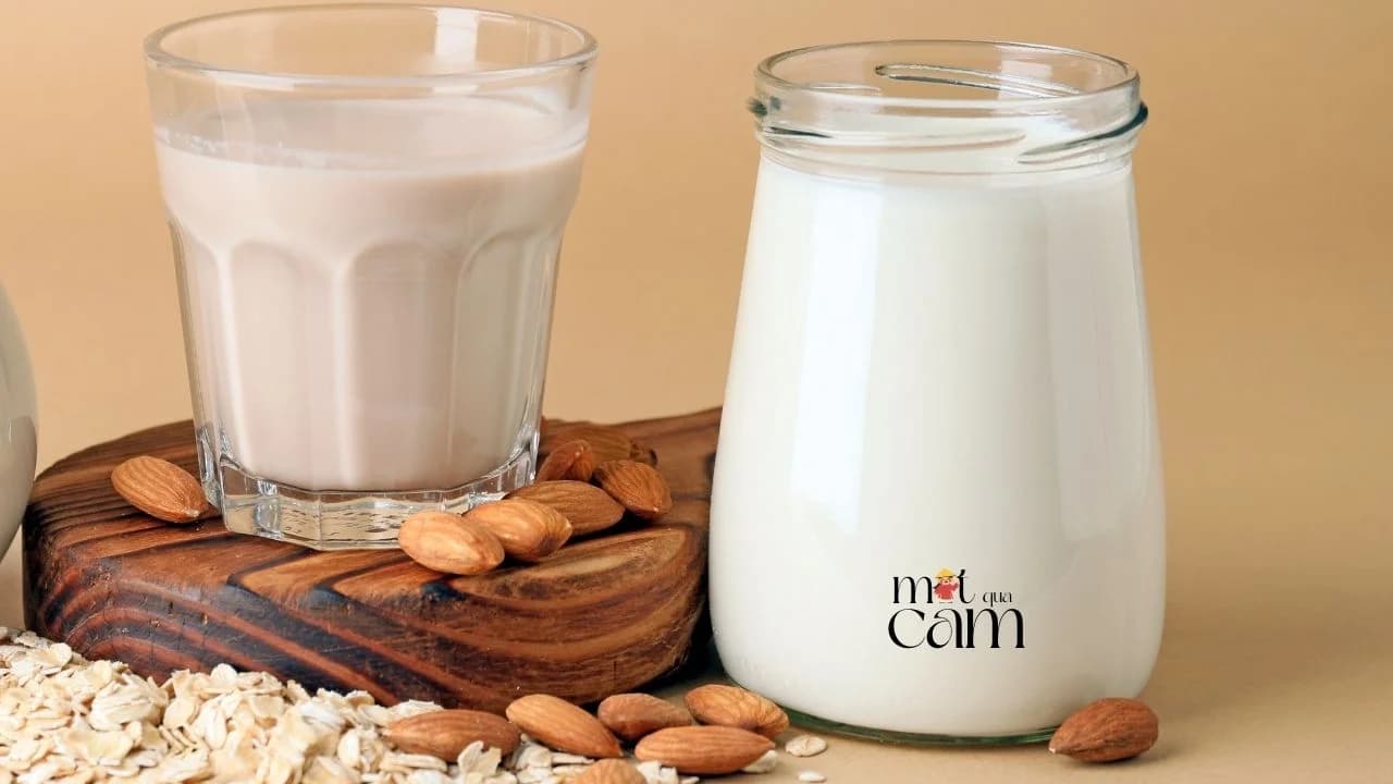 Cách làm sữa hạt hạnh nhân yến mạch