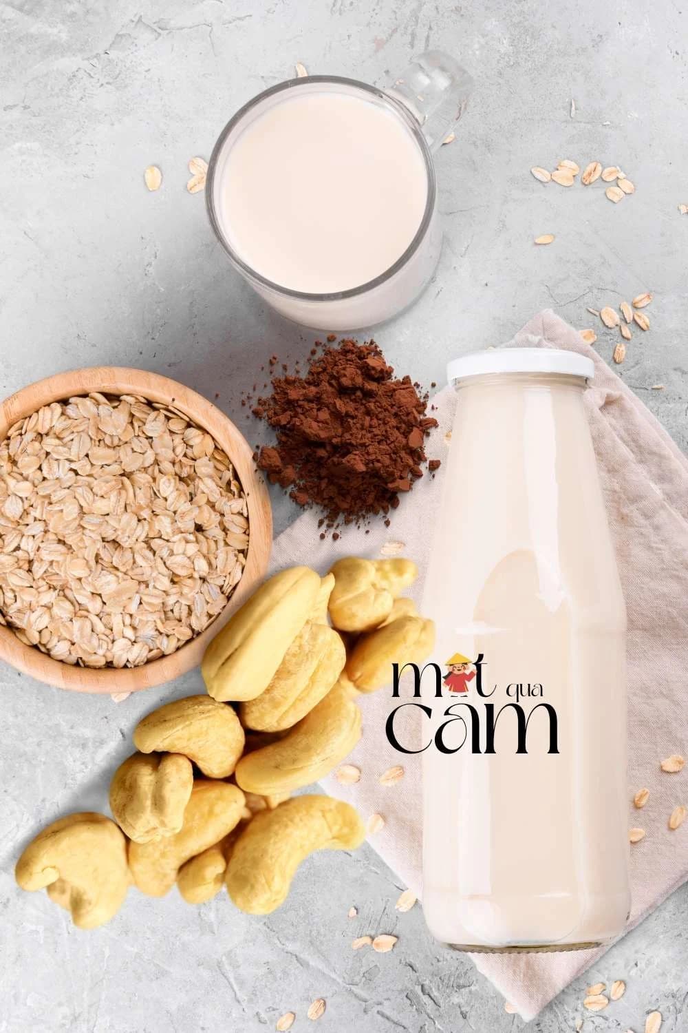 Cách làm sữa yến mạch cacao hạt điều