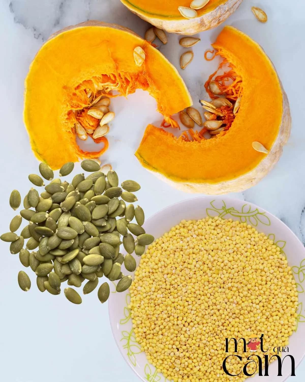 Sữa hạt kê bí đỏ hạt bí