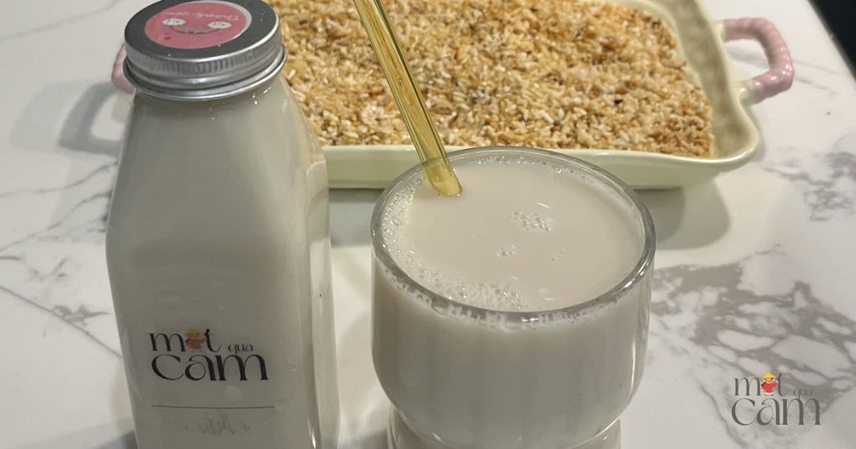 Sữa gạo rang tự làm đơn giản tại nhà