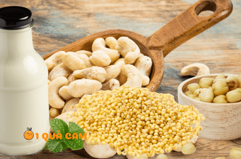 Cách làm sữa hạt kê sen điều