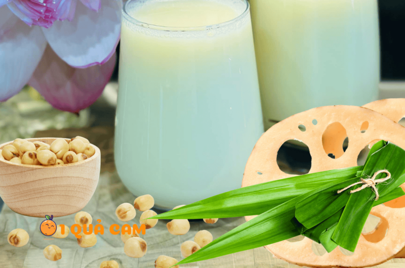 Cách làm sữa hạt sen lá dứa