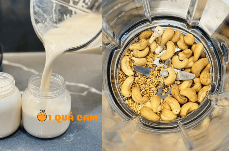 Công thức sữa gạo rang hạt điều