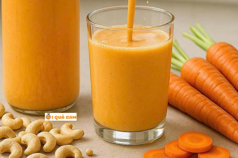 Công thức sữa hạt điều cà rốt