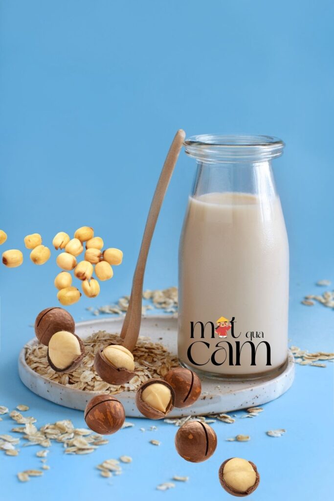Cách làm sữa yến mạch hạt sen macca