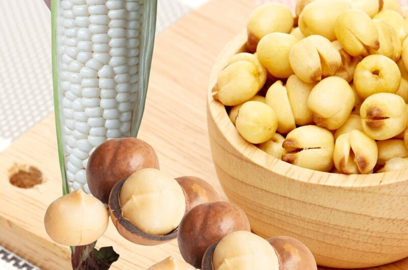 Công thức sữa ngô nếp hạt sen macca